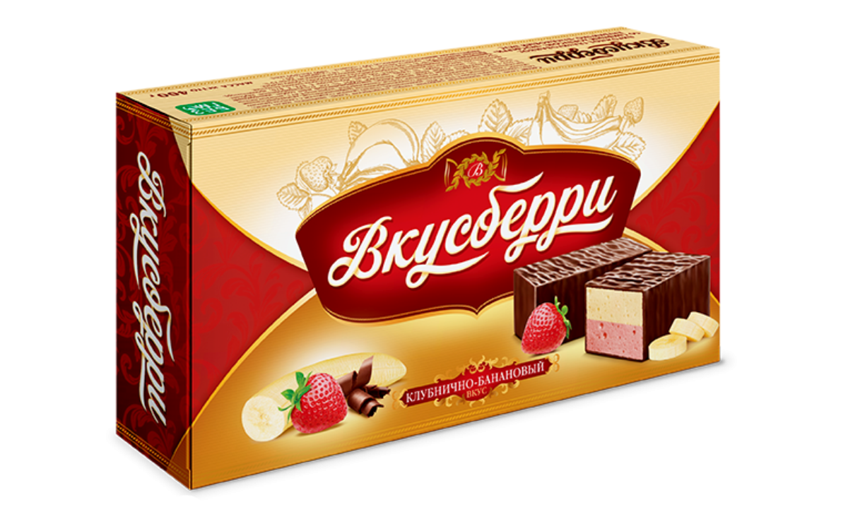Пирожное | Клубнично-банановый вкус